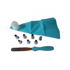 Set 7 duiuri ornat din inox, 1 Pos silicon, 1 Adaptor, 1 Spatula tort, 449COF