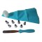 Set 7 duiuri ornat din inox, 1 Pos silicon, 1 Adaptor, 1 Spatula tort, 449COF