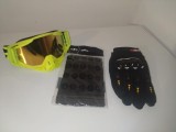 Cumpara ieftin Set accesorii moto -off road-atv-bicicleta-tricicleta:Ochelari,manusi si cagula, marimi M,L,XL
