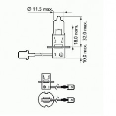 BEC FAR H3 12V 55W PK22s WHITE SCT 44093