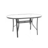 Cumpara ieftin Masa pentru gradina si terasa HECHT EKONOMY TABLE, blat din sticla securizata, cadru metalic, 141 x 91 x 73 cm