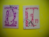 HOPCT LOT NR 240 CAMPIONATELE EURO VOLEI 1955-2 TIMBRE VECHI-STAMPILAT ROMANIA