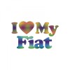 Sticker Auto , zFiat I Love 2, , Autocolant Personalizat Rezistent
