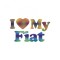 Sticker Auto , zFiat I Love 2, , Autocolant Personalizat Rezistent
