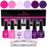 Cumpara ieftin Set 6 Oje Semipermanente SensoPRO Milano, BELLA Romance