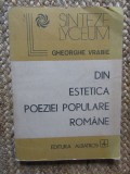 Gheorghe Vrabie - Din estetica poeziei populare romane