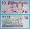 Fiji 10 Dolari 2011, &#039;Degetul lui Joske&#039;, UNC, Seria DN158722, P#111, Bancnota Fiji