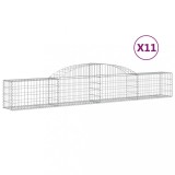 Cumpara ieftin Cosuri gabion arcuite, 11 buc., 300x30x40/60cm, fier galvanizat