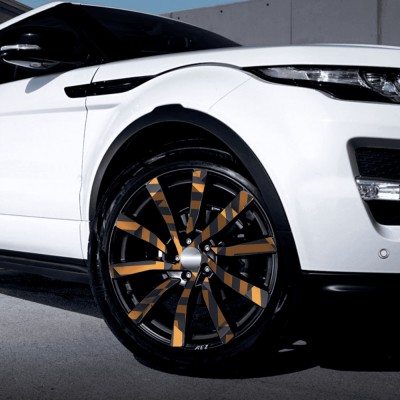 Set 4 Folii Imprimate Outdoor cu EcoSolvent, autoadezive, pentru decorarea jantelor auto, dimetru 60 cm, model FJT-30 foto