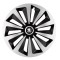 Set 4 capace roti pentru Skoda Nou Alb-Negru, model Fox Mix, R17