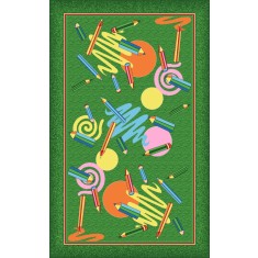 Covor Pentru Copii Print 1127, Suport Pasla - 100x160, Verde