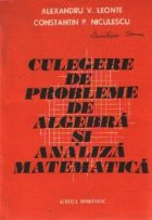 Culegere de probleme de algebra si analiza matematica foto