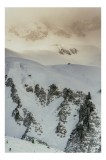Tablou Canvas pe temă de peisaj montan, 26 x 39 cm, CMCLASS