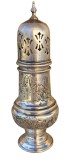 PUDRIERĂ DE ZAHĂR VINTAGE DIN METAL PLACAT CU ARGINT, SHEFFIELD