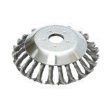 Disc perie sarma circulara motocoasa 150x25.4mm cu fir otel rasucit pentru curatare rugina, vopsea, depuneri, debavurare metal Breckner Germany