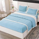 Cumpara ieftin Lenjerie cu elastic 180x200 Comfy V1 Bleu (Cocolino)