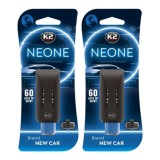 Pachet 2 x Odorizant auto grila ventilatie Puf-Puf K2 Neone New Car (Unisex)