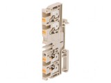 Term. &icirc;mbinare şine 4mm2 1 pistă 4 borne bej cu arc
