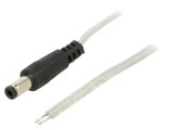 Cablu Audio 2x0,5mm2 cu Mufă DC 5,5/2,5 Transparent 3m