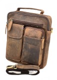 Geanta de umar barbati din Piele Naturala de Vanat, Hunter Brand, Handmade, Curele de Umar din piele, 23x28x10 cm