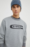 Cumpara ieftin G-Star Raw bluza barbati, culoarea gri, cu imprimeu