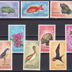 DB1 Fauna 1974 Grenada Grenadines 11 v. MNH lipseste val de 2 c.