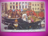 HOPCT 6355 CU REGELE LA LIEGE -1935-REGINA ASTRID-FAMILIA REGALA BELGIA-CROMO LITHO-CIOCOLATA COTE D&#039;OR