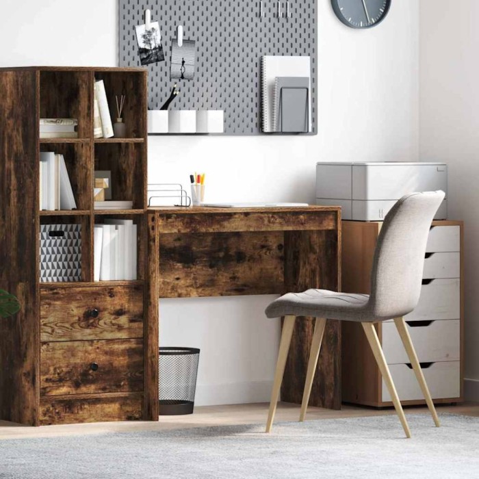 Birou Stejar afumat 80 x 40 x 76 cm Lemn compozit