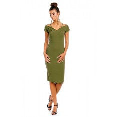 N772-1218 Rochie midi eleganta cu bretele reglabile