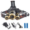 Lanterna Cap LED CREE XML-T6, 8000 lumeni, 4 Moduri, Zoom, Reincarcabila, 2 Acumulatori 18650, Rezistenta la Apa IP65
