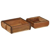 vidaXL Set tăvi, 2 buc., lemn masiv reciclat