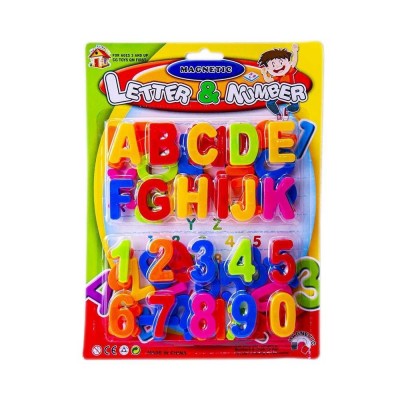 Set magnetic litere si cifre, semne matematice, 52 piese multicolor foto