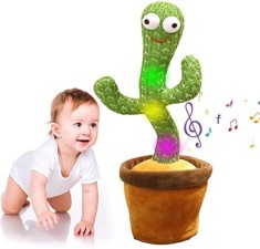 Jucarie interactiva cactus dansator, canta, lumineaza, repeta