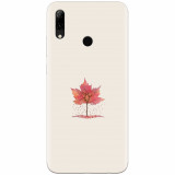Husa silicon pentru Huawei P Smart 2019, Autumn Tree Leaf Shape Illustration