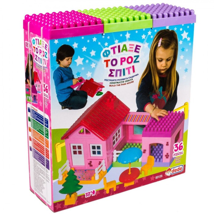 Cuburi de constructie, Construieste casuta, 36 piese