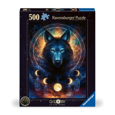 Ravensburger - Puzzle lup 500 piese lumineaza in intuneric design nou foto