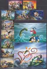 DB Disney Antigua si Barbuda Jules Verne serie + 2 SS II MNH foto