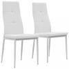 Gossi scaune de bucatarie, 2 buc., alb, piele ecologica