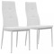 Gossi scaune de bucatarie, 2 buc., alb, piele ecologica