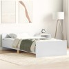 VidaXL Cadru de pat, alb, 100x200 cm, lemn prelucrat