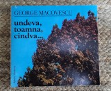 George Macovescu - Undeva, toamna, candva... , dedicatie