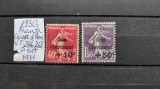 1930-Franta-YT=266,268-part.set-MH-YT=+100 E, Stampilat
