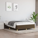 Cumpara ieftin Cadru de pat fără saltea, maro &icirc;nchis, 140x200 cm, textil