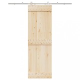 vidaXL Set piese pentru ușă glisantă, argintiu, 200 cm oțel inoxidabil 4009691