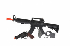 Set pusca si pistol de jucarie pentru copii cu sunete si lumini - HSY064 foto