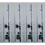 SET 4 Lansete SAIMINO WHITE AMUR 2.40m +4 Mulinete SAIMINO X4000 si 4 role fir