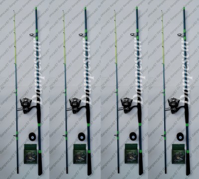 SET 4 Lansete SAIMINO WHITE AMUR 2.40m +4 Mulinete SAIMINO X4000 si 4 role fir foto