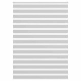 vidaXL Jaluzea tip zebra gri deschis lățime țesătură 150,9cm poliester