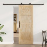 Ușă glisantă cu set de hardware &#039;ORKDAL&#039;din lemn masiv de pin