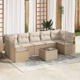 Cumpara ieftin Set de canapele pentru grădină 8 pcs Bej, crem 55 x 55 x 37 cm